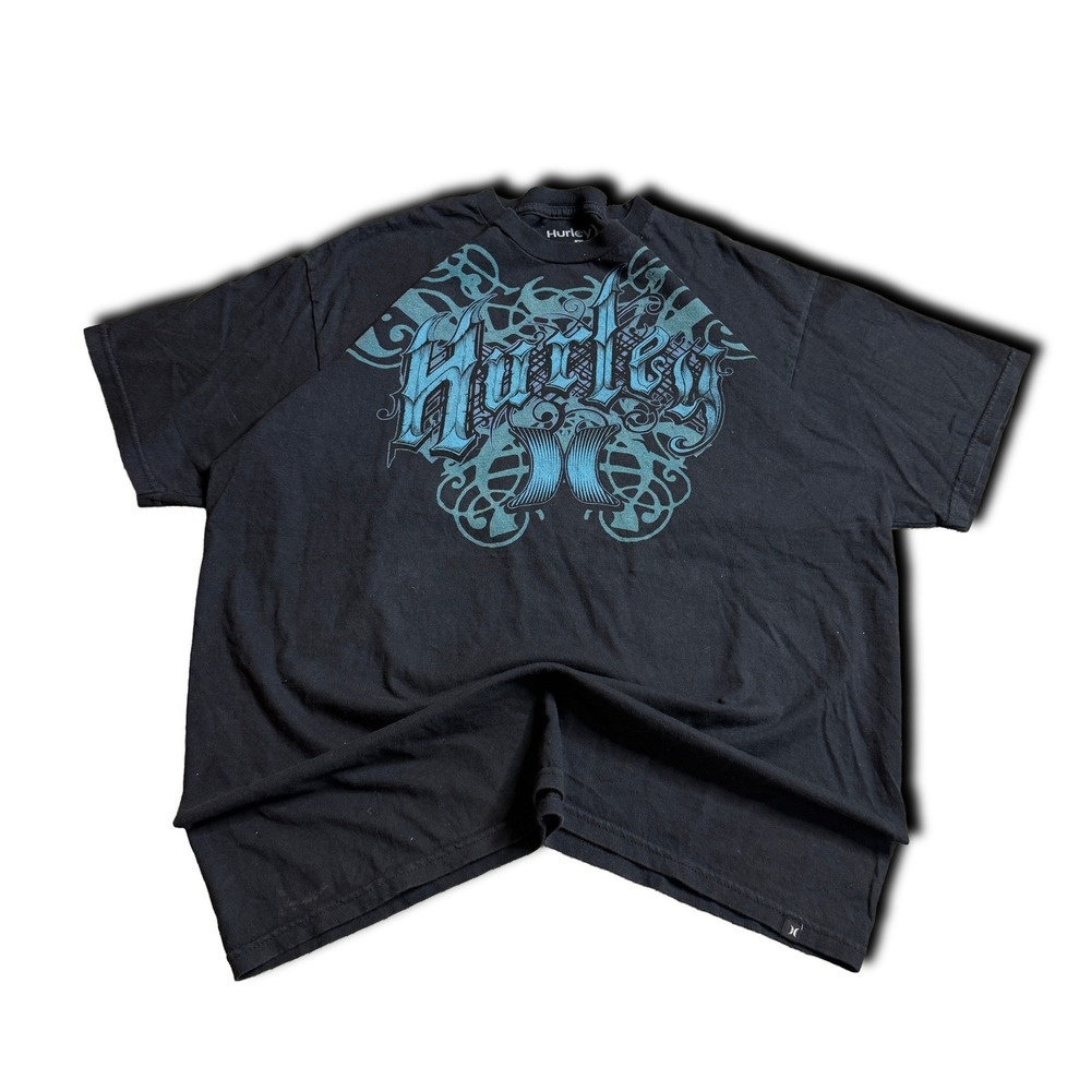 Vintage Y2k Hurley Graphic Tee Grunge Skater Archive Style Regular Fit Size L